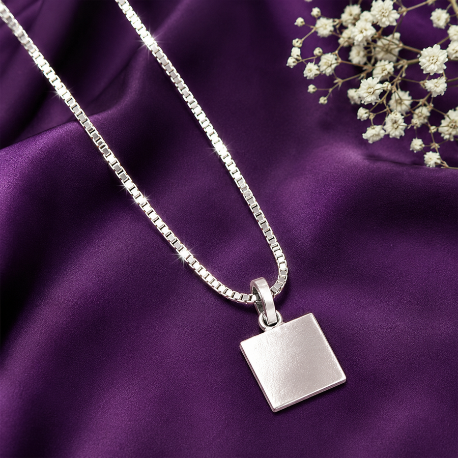 Silver Square Tukda Locket