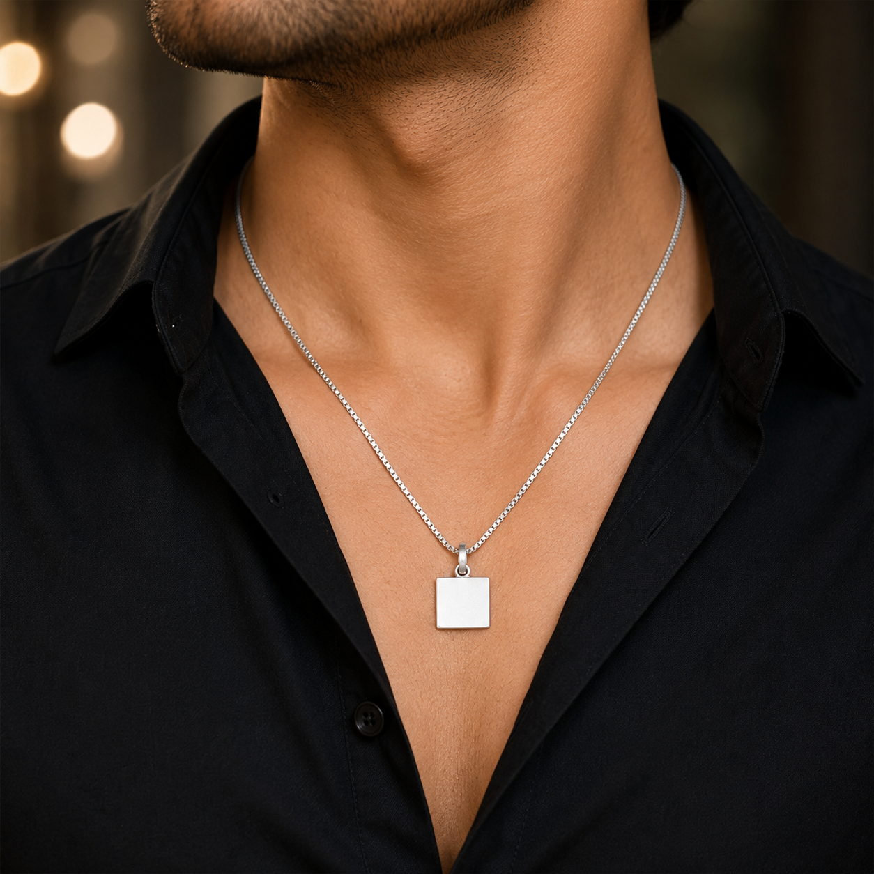 Silver Square Locket