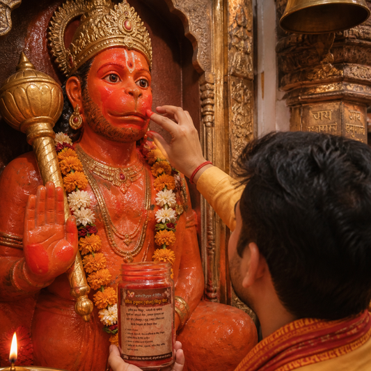 Vedic Hanuman Chola Sindoor Paste 30G  | ॥ कौन सो संकट मोर गरीब को, जो तुमसे नहीं जात है टारो ॥