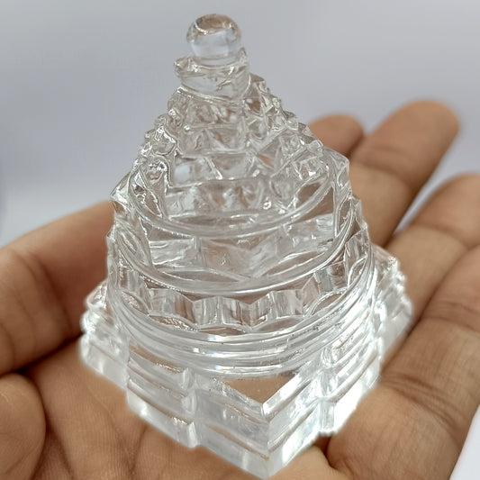 Clear Quartz Shri Yantra - Sfatik Shri Yantra