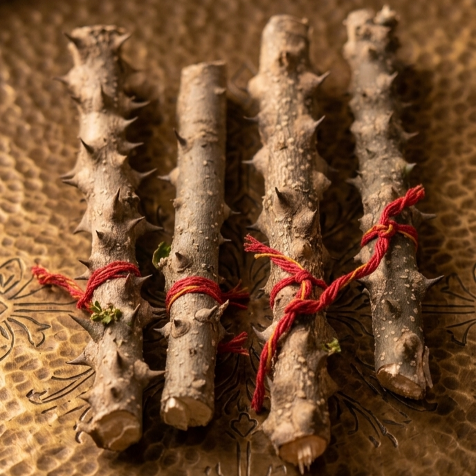 Timru Stick For Evil Eye Protection - 1 Piece Abhimantrit 7 Inches - Uttrakhand Sacred Stick