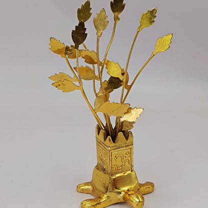Brass Tulsi With Koorma Avtar - For Wealth & prosperity