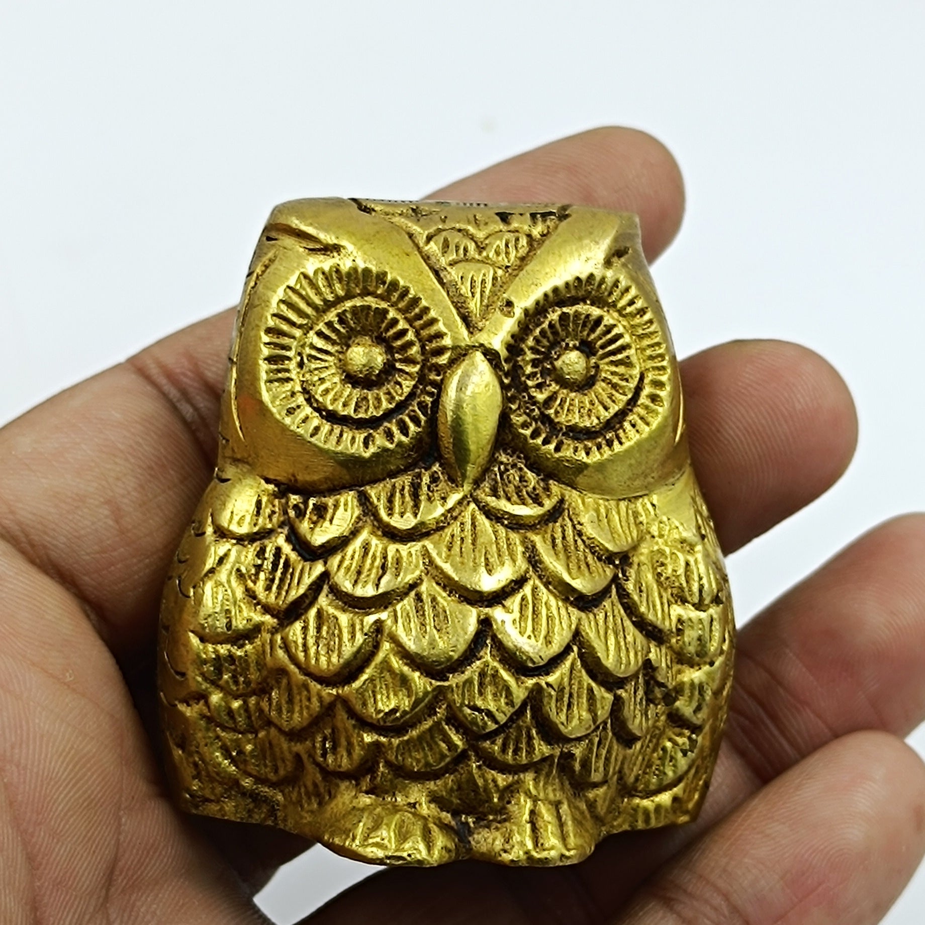 Owl Set For Wealth & Finance - Protect Your Home From Evil Eye - Brass Metal