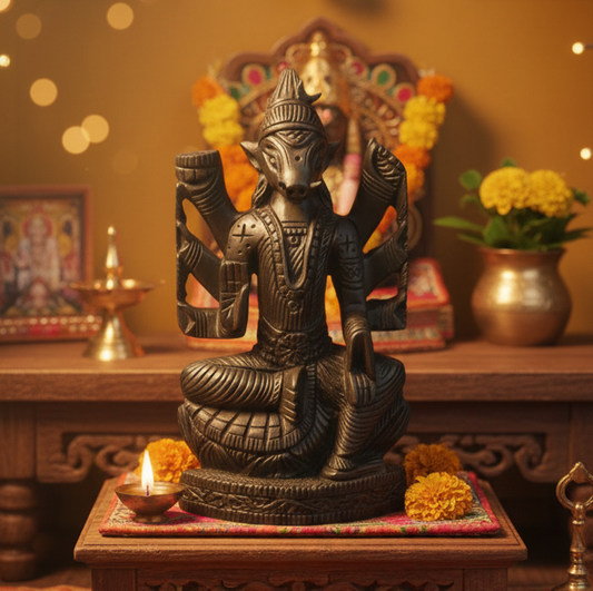Varahi Devi - Energized Karungali Statue - Remove Evil Spirits & Enemies