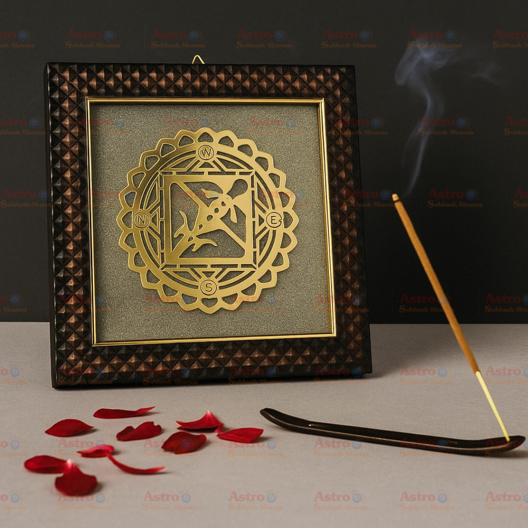 Vastu Purush Pyrite Dust Plate - Energy Cleanser 7*7 inch