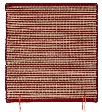 Red Kusha Grass & Wool Aasan for Puja, Meditaion & Japa